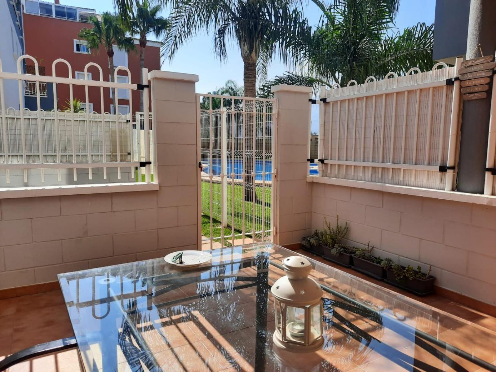 デニアCasa Gloria Con Gran Terraza Y Acceso Directo A Piscinaアパートメント エクステリア 写真